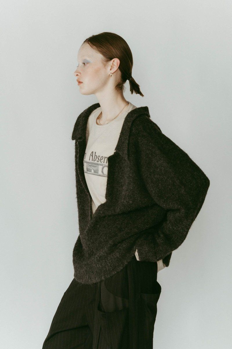 docking loose knit(unisex) / ドッキングルーズニット (ダークグレー) / 25AW