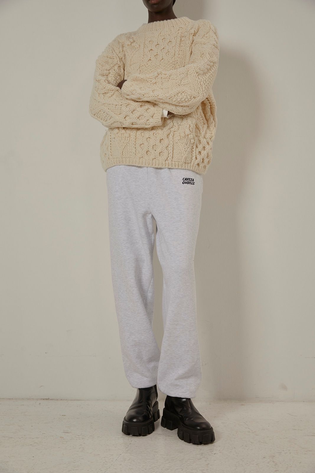STUDIO CAVEZA スウェットパンツ (グレー)