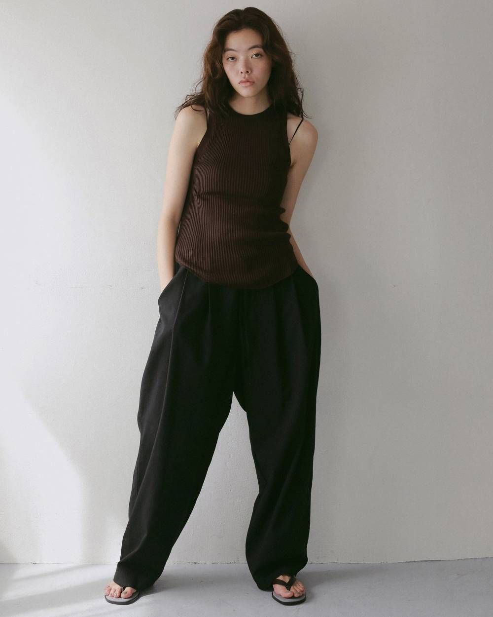 リネンラフパンツ (ブラック) Linen Rough Pants (Black) / 27SS