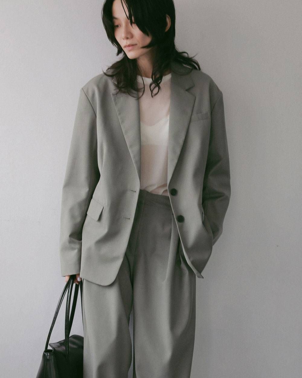 スリット シフォントップス (アイボリー) Slit Chiffon Tops (Ivory) / 27SS