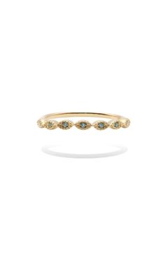 OCULUS RING WITH GREEN MOISSANITE / グリーン モアサナイト オキュラス リング K10/K18 (イエローゴールド)