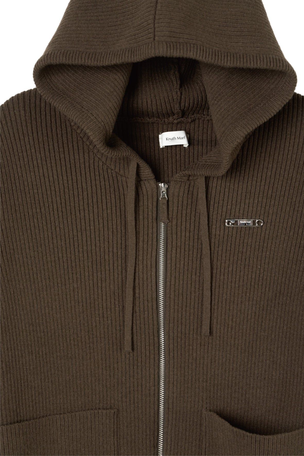 ニットパーカー (ブラウン) hooded knit parka (Brown) / 26AW