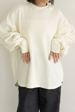 ファインワッフルプルオーバー (アイボリー)