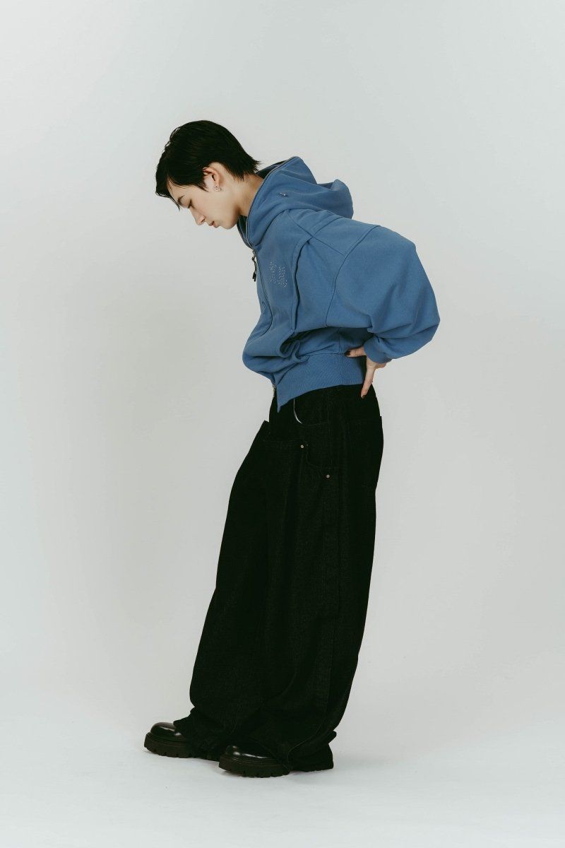 pierced hooded sweatshirt (Blue) / ピアス スウェットフーディ (ブルー) / 26SS