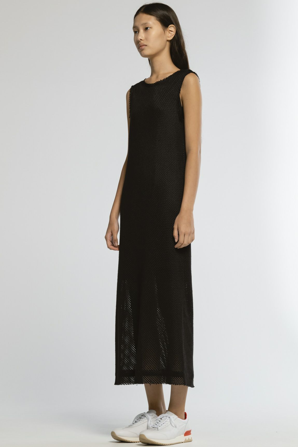 【25SS】RASCHEL SLEEVELESS DRESS / ラッセルスリーブドレス (ブラック/ブラック)