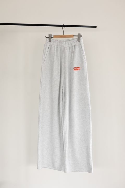 STUDIO CAVEZA Print Sweat Pants (Light gray) / スタジオカベサ プリントスウェットパンツ (ライトグレー) / 26SS