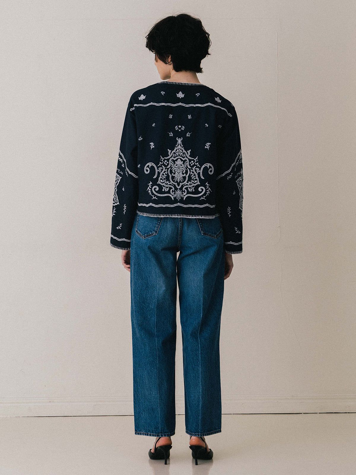 【25AW】VENEZIA LACE BLOUSE / ヴェネツィアレースブラウス (ネイビー)