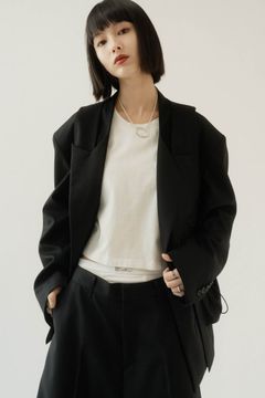 2piece custom jacket(unisex) / 2ピース カスタム ジャケット (ブラック) / 25SS