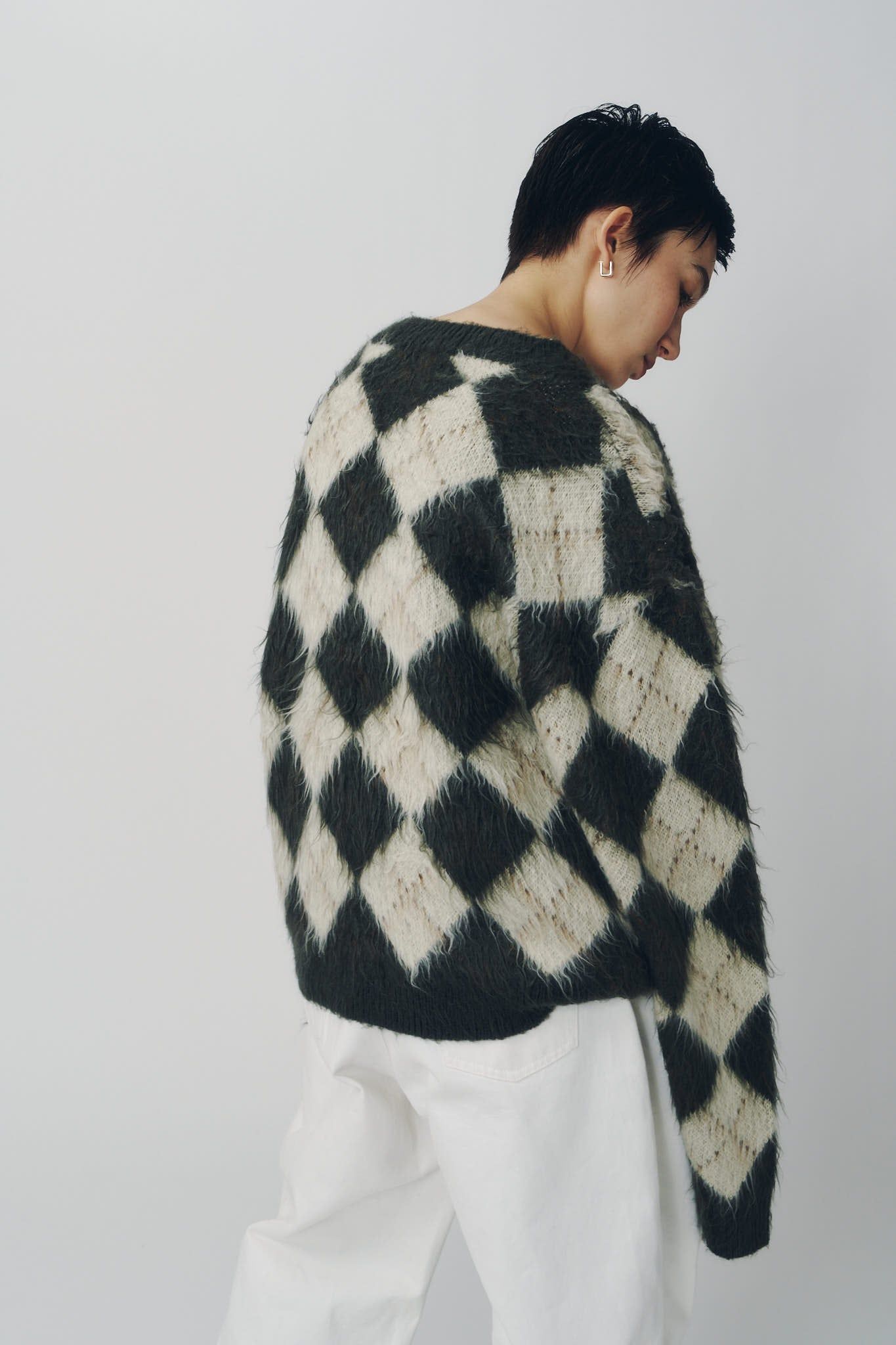 アーガイルニット (ブラウン) argyle knit(unisex) (Brown) / 26AW
