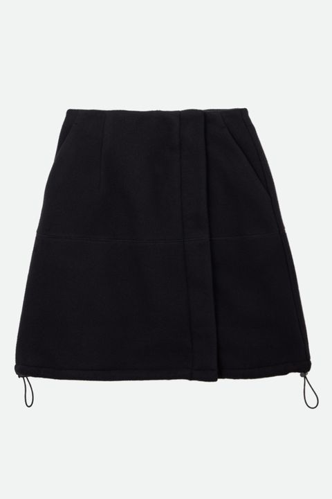 NOUNLESS FLEECE MINI SKIRT (NOIR) / フリースミニスカート ノワール