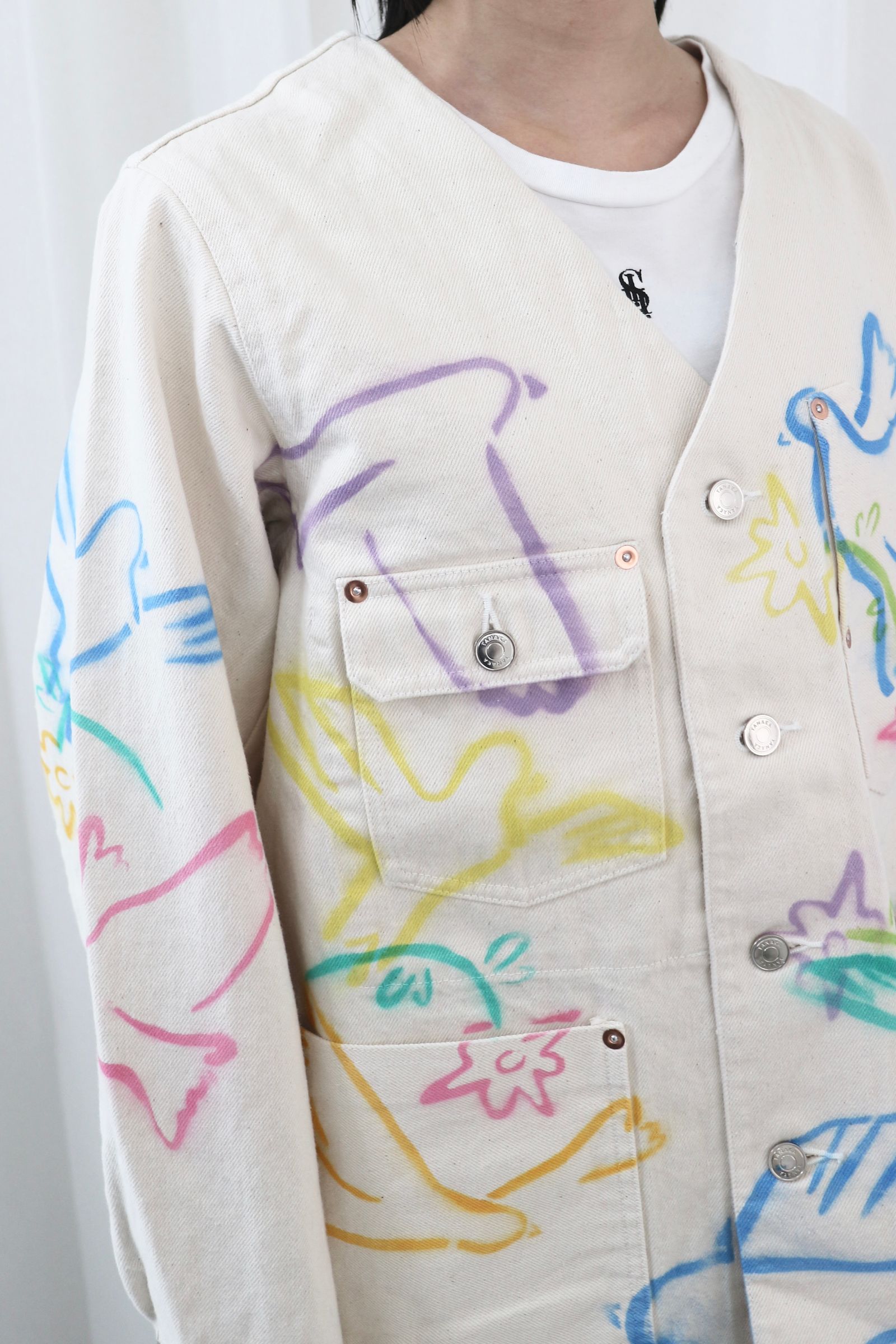 THE WORK JEAN JACKET / ワークデニムジャケット / レディース (ホワイトダヴフラワー)