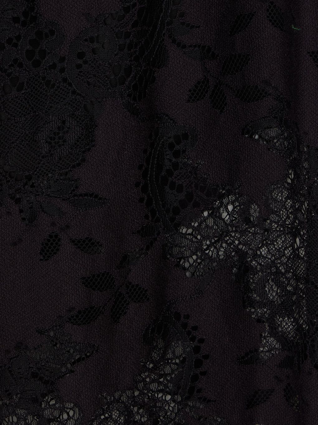 VINTAGE LIKE LACE SLIT PANTS / ヴィンテージ ライク レース スリットパンツ (ノワール)