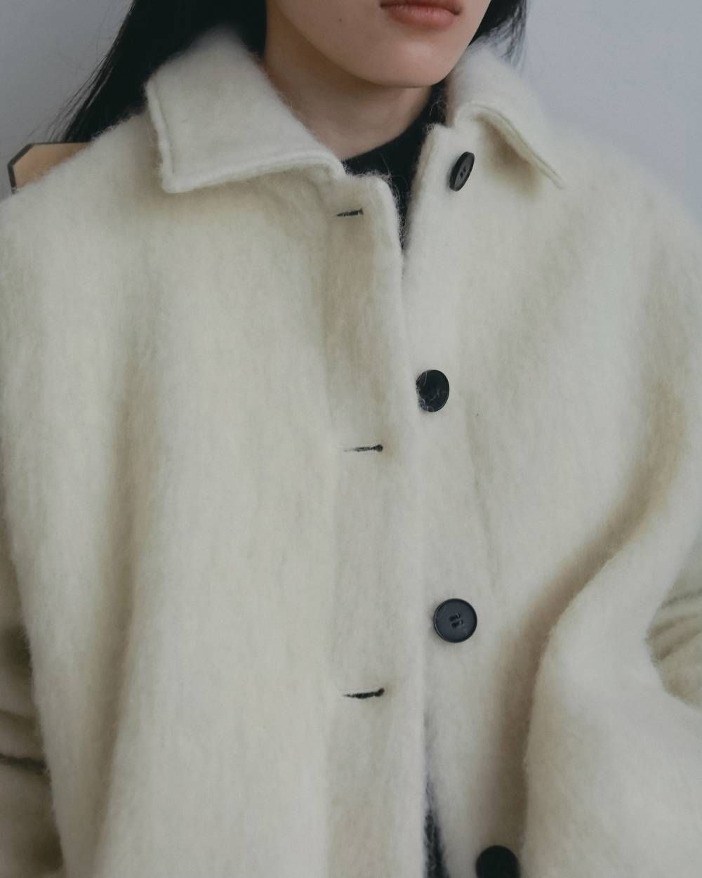 シャギーオーバージャケット (アイボリー) Shaggy Over Jacket (Ivory) / 26AW 【6月29日まで期間限定予約】