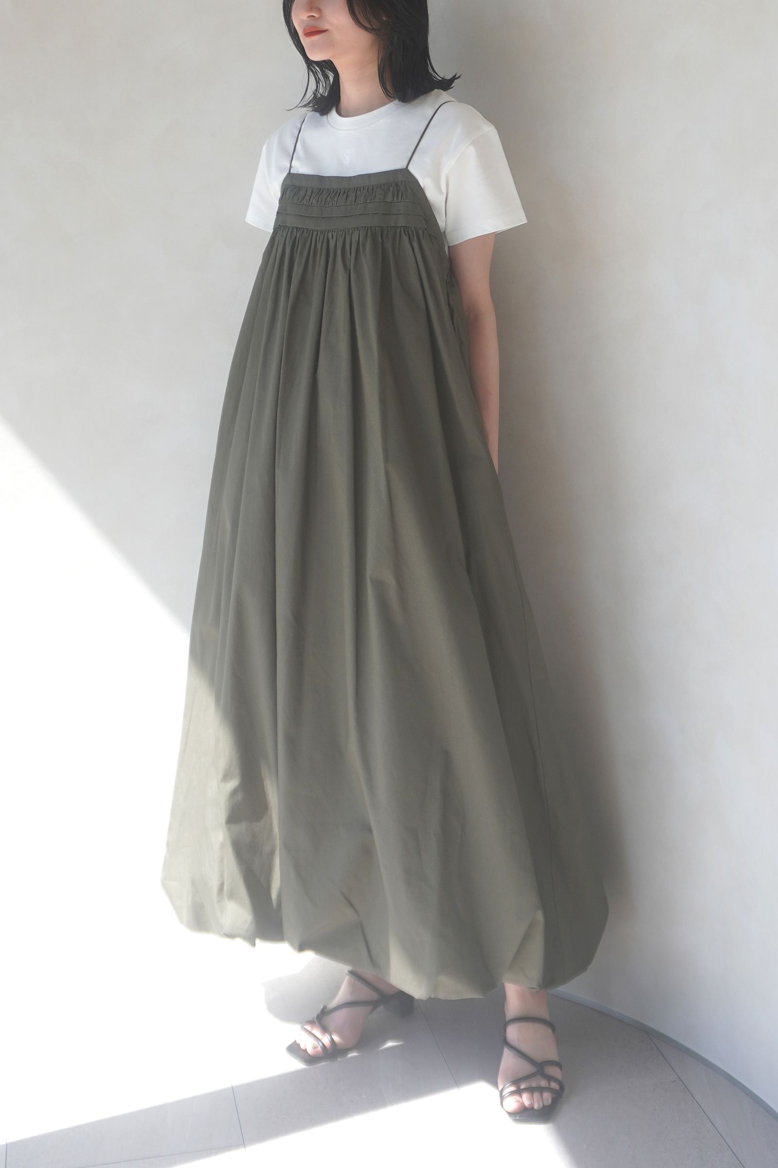 CASA FLINE - TUCK GATHER BALLOON DRESS / タックギャザー バルーン ...