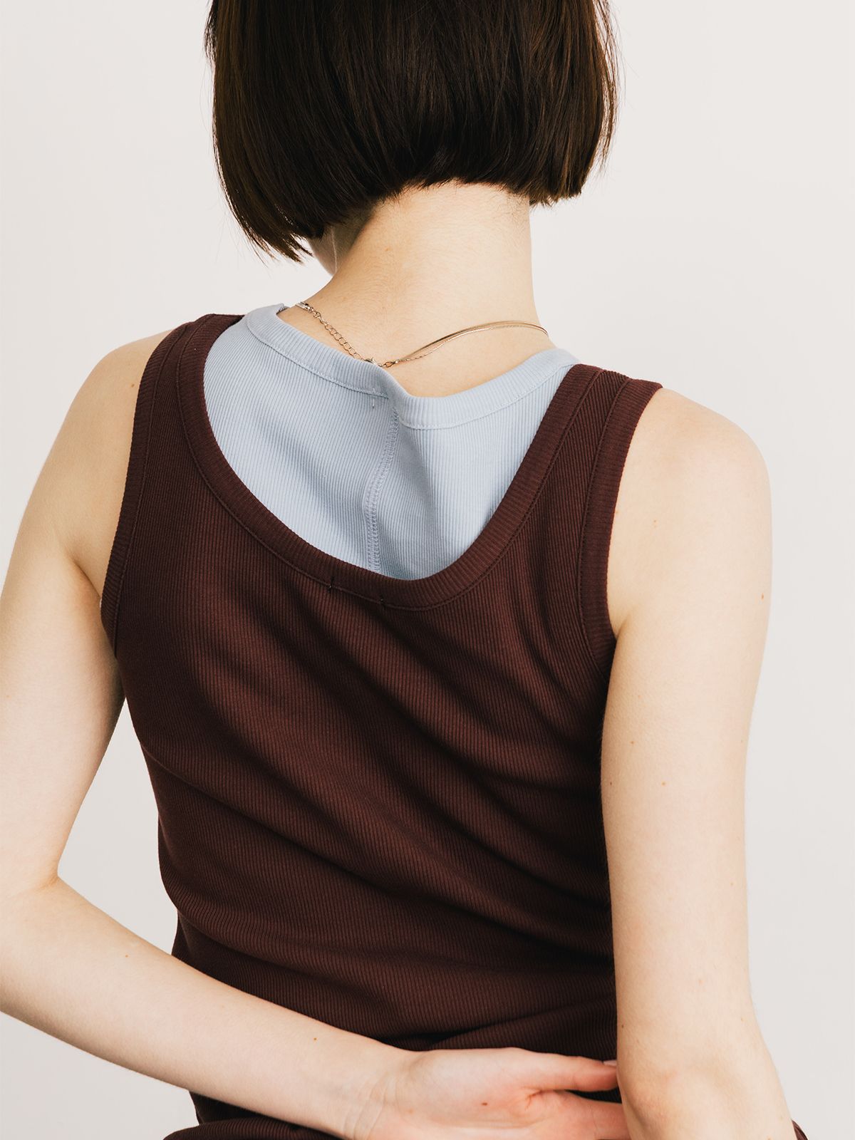 【25SS】THE LAYERED TANK / レイヤードタンクトップ (バーガンディー)
