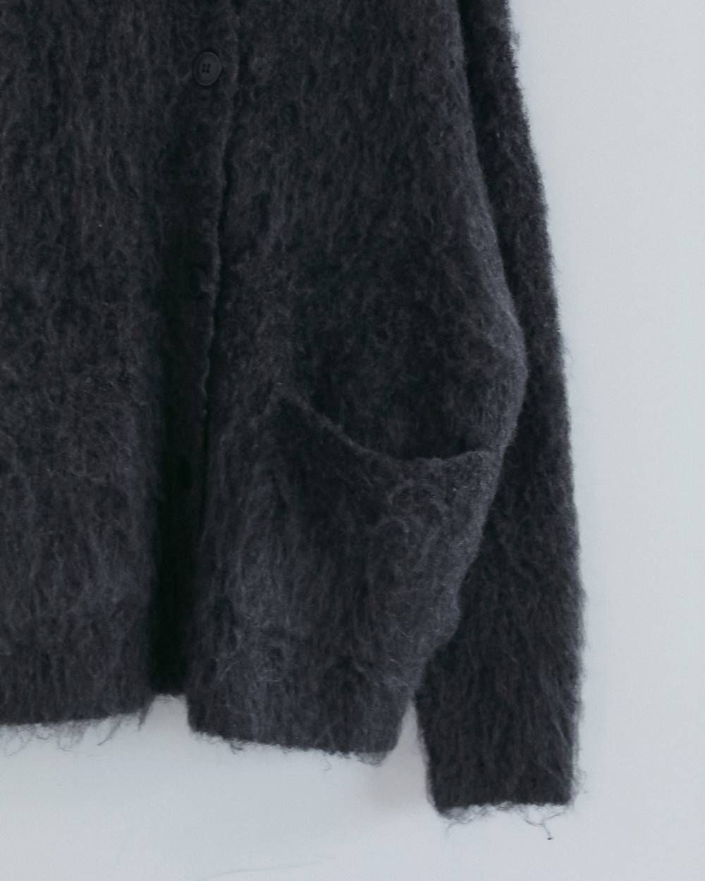 ブラッシュド ニットジャケット (チャコールグレー) Brushed Knit Jacket (Charcoal gray) / 26AW 【6月29日まで期間限定予約】