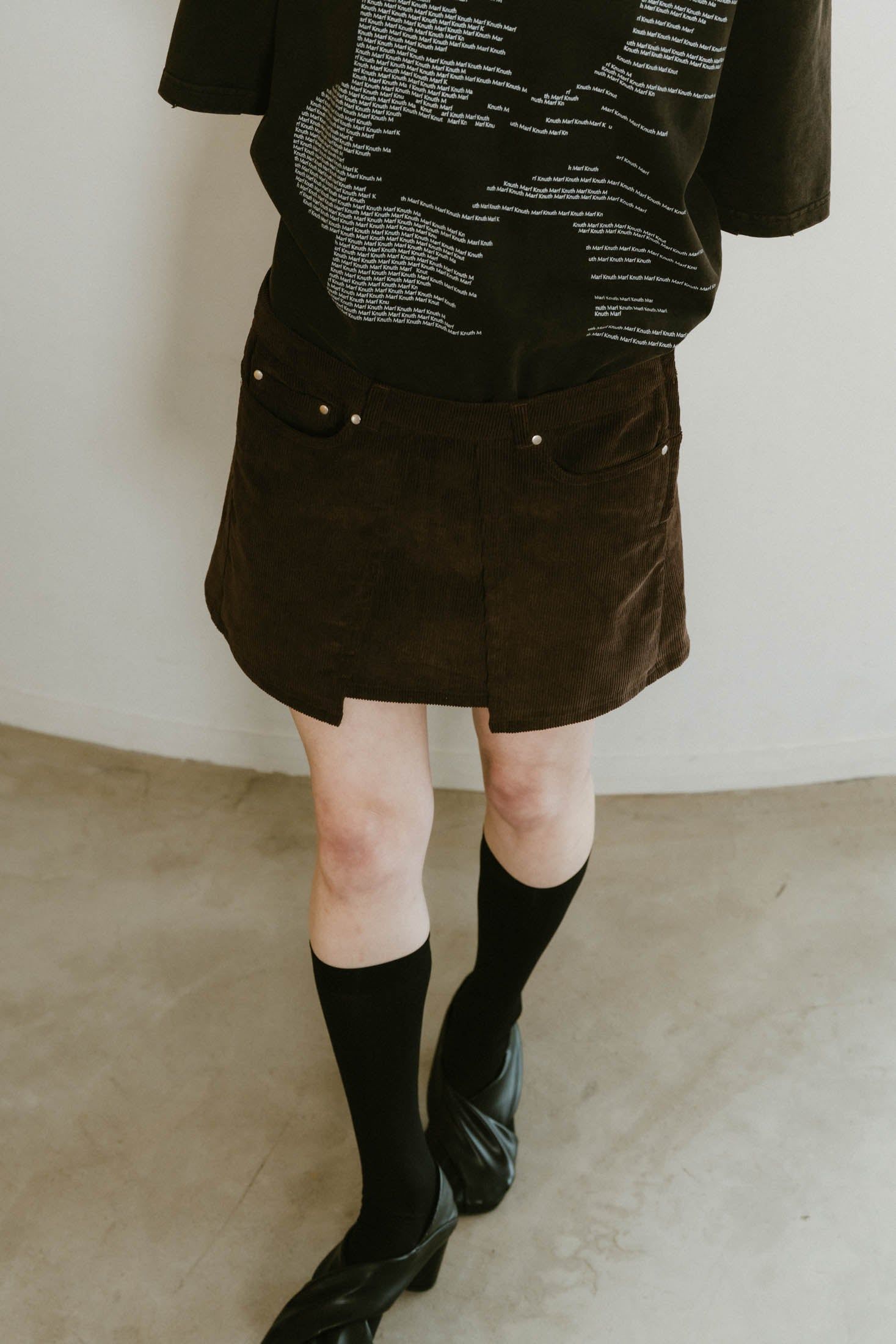 2piece zip flare pants / 2ピース ジップフレアパンツ (ブラウン) / 25SS
