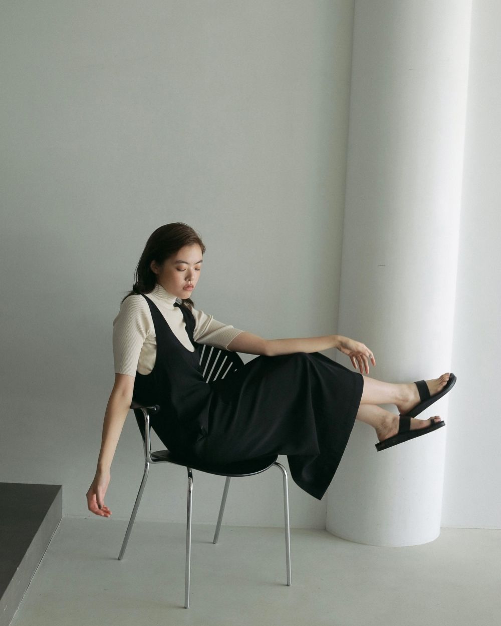 ànuke - Halfsleeve Rib Knit / ハーフスリーブ リブニット