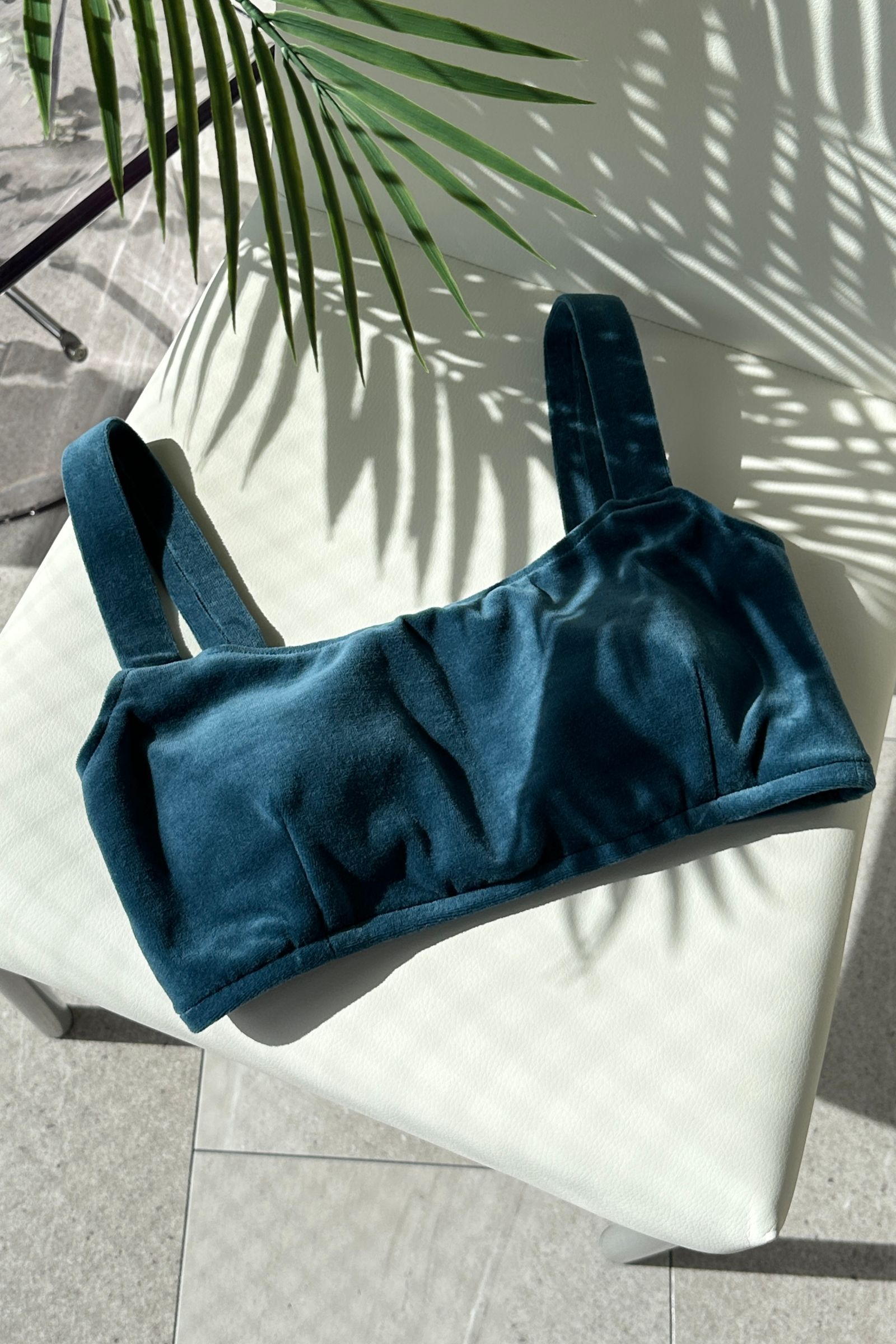 VELOUR BIKINI SWIM WEAR / ベロアスウィムウェア (ブルー) / 水着