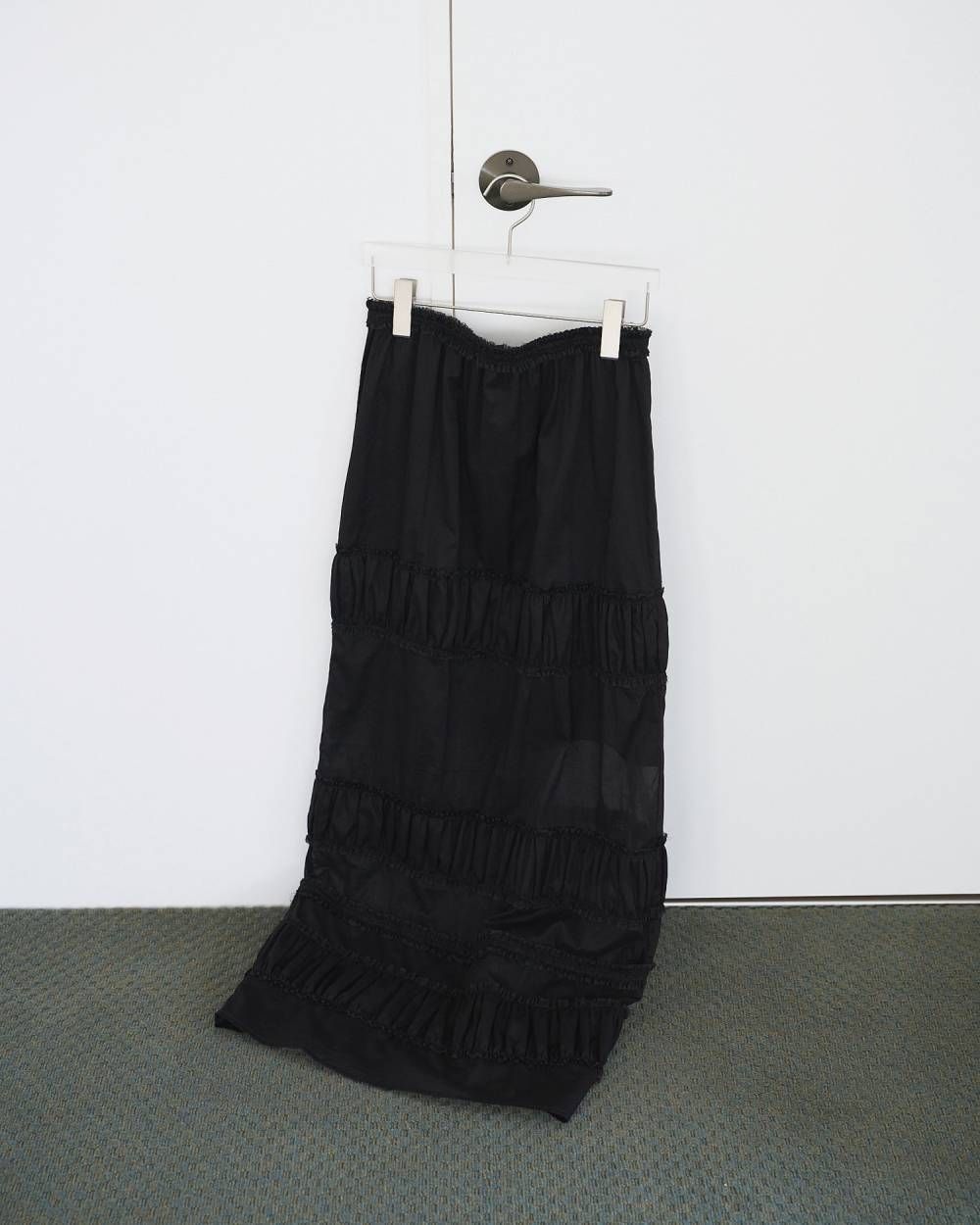 ティアード ペンシルスカート (ブラック) Tiered Pencil Skirt (Black) / 26SS