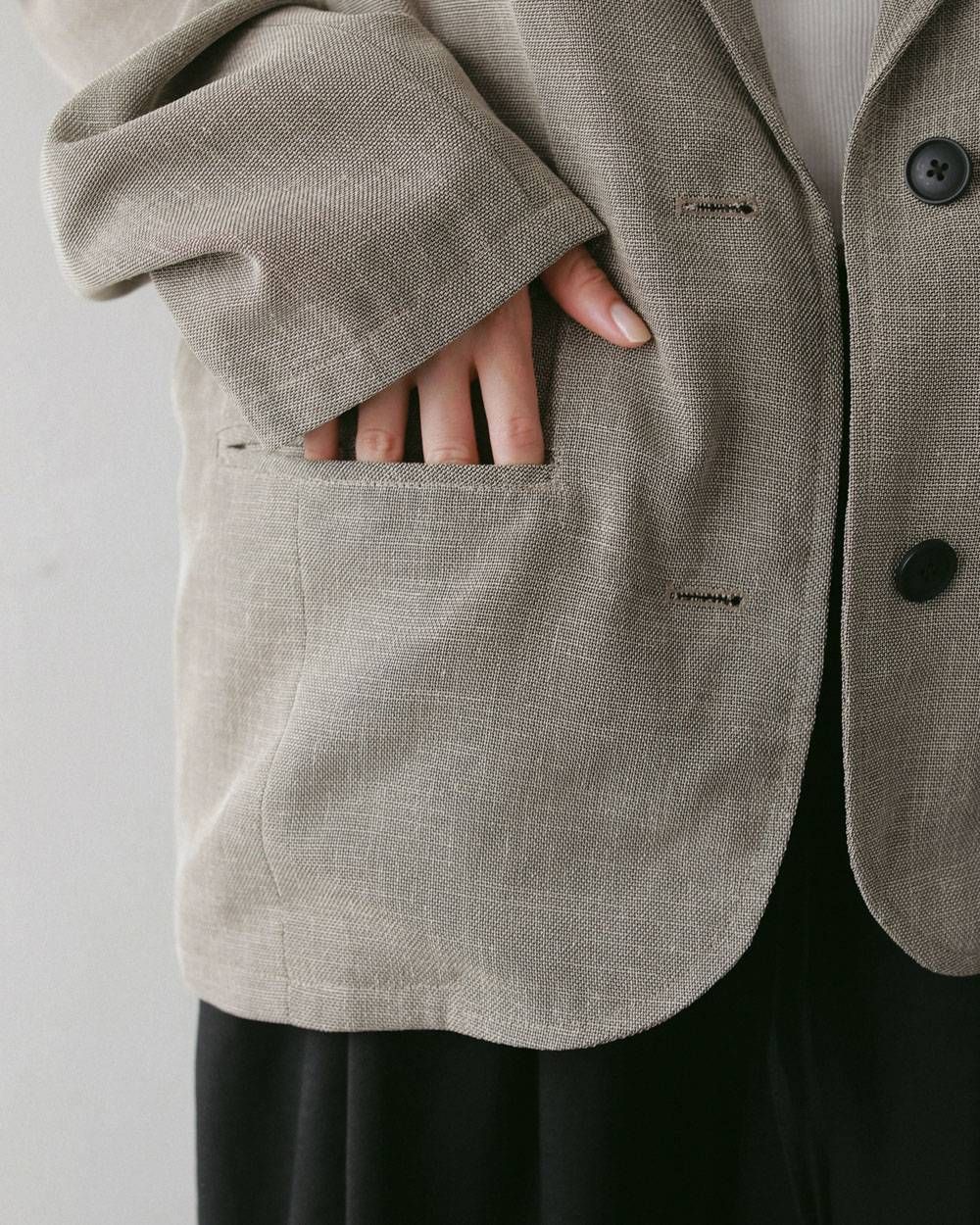 ツイードメッシュ ジャケット (グレージュ) Tweed Mesh Jacket (Graige) / 27SS