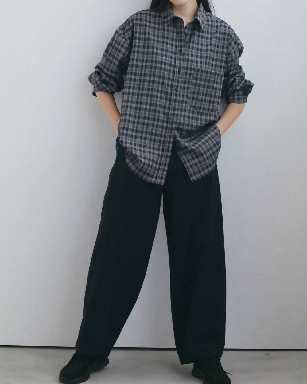 ウールコクーンパンツ (ネイビー) Wool Cocoon Pants (Navy) / 26AW 【6月29日まで期間限定予約】