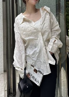 エンブロイダリー リラックス シャツ (アイボリー) thread embroidery relax SH (Ivory) /  26SS