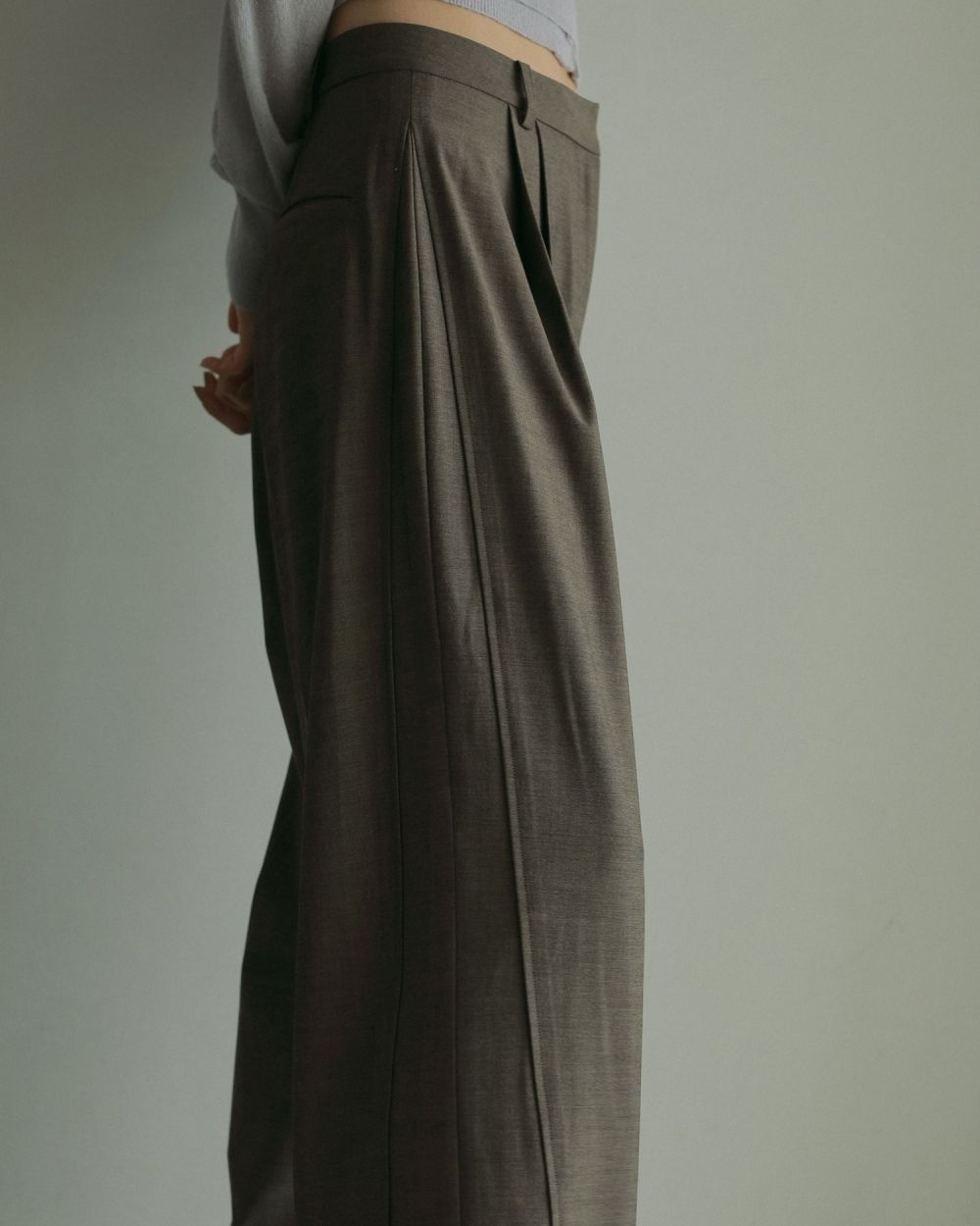 Panel Wide Pants / パネルワイドパンツ (ブラウン)