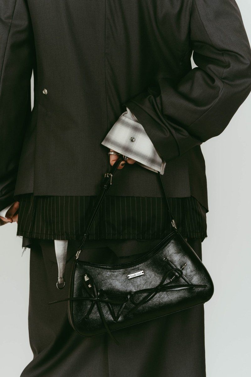 ribbon accent bag (Black) / リボンアクセントバッグ (ブラック) / 26SS
