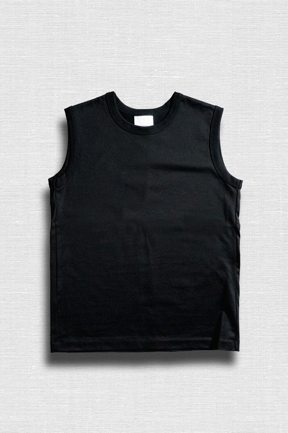 REFINA SLEEVELESS T-SHIRT / リフィナスリーブレスTシャツ (ブラック)