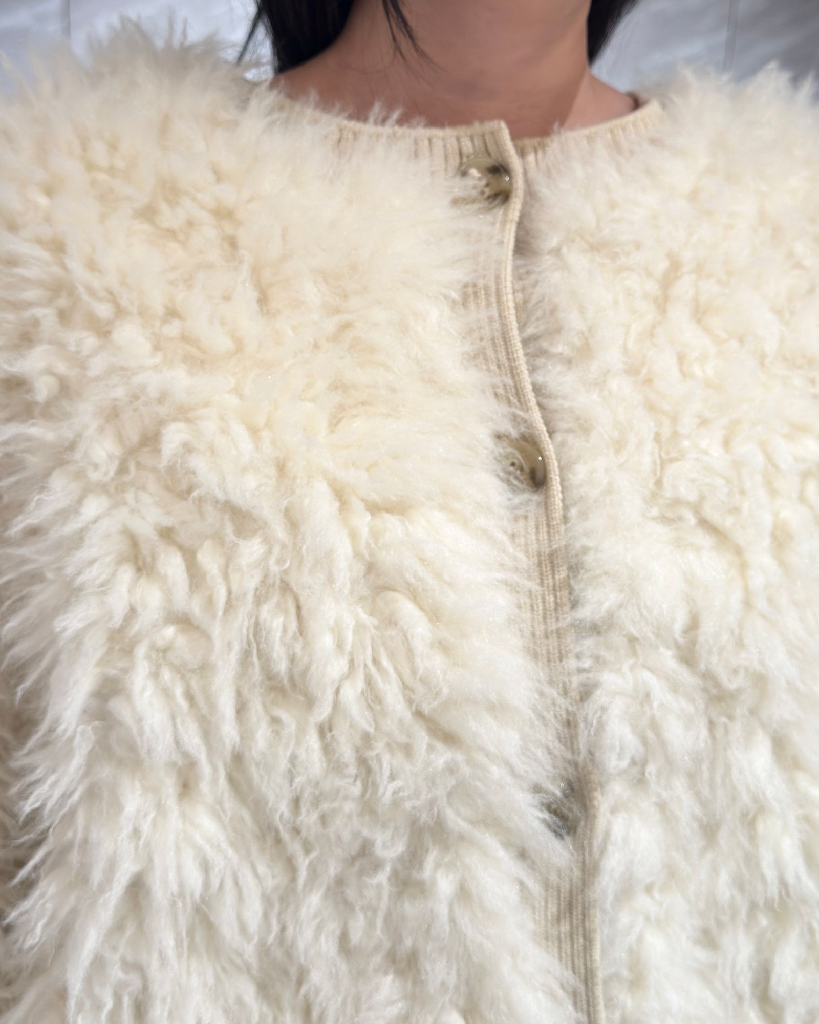THINK FUR - 【25AW】2Way Fur×Knit Tops (別注クリーム) / 2ウェイ