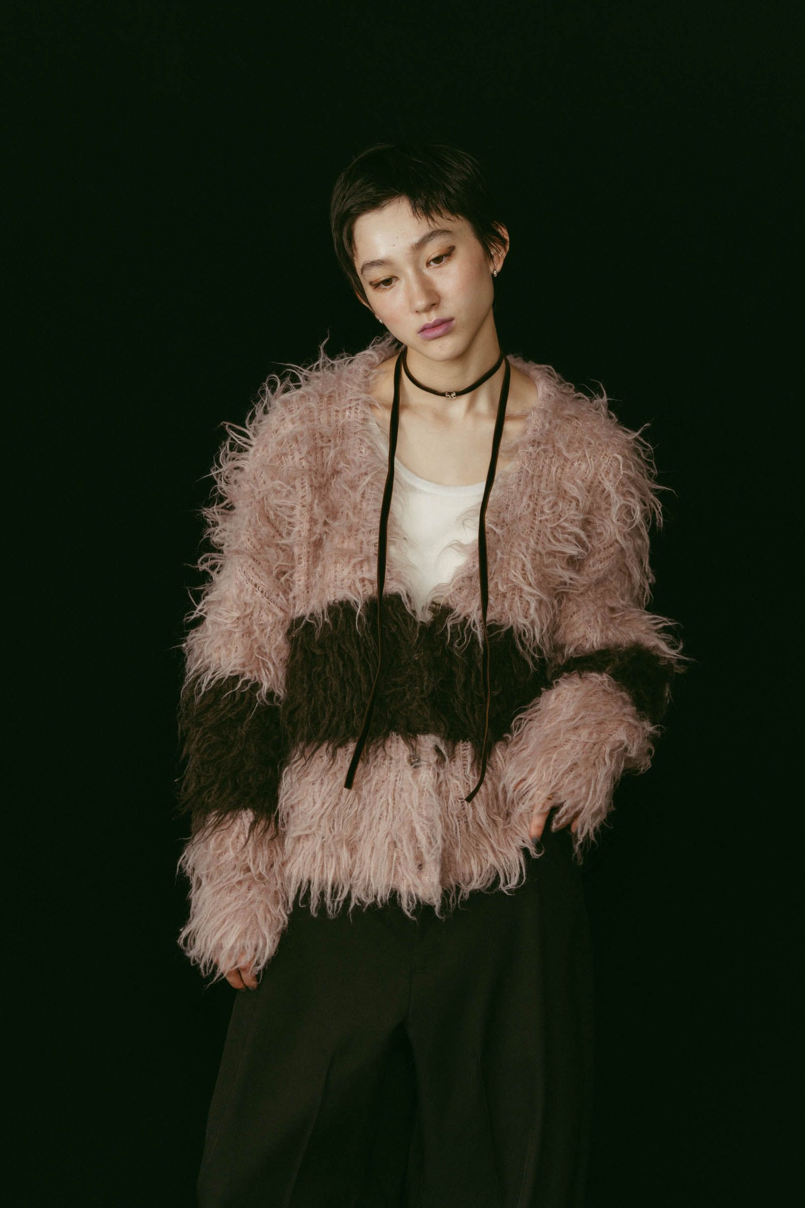shaggy cardigan / シャギーカーディガン (ピンク) / 25AW