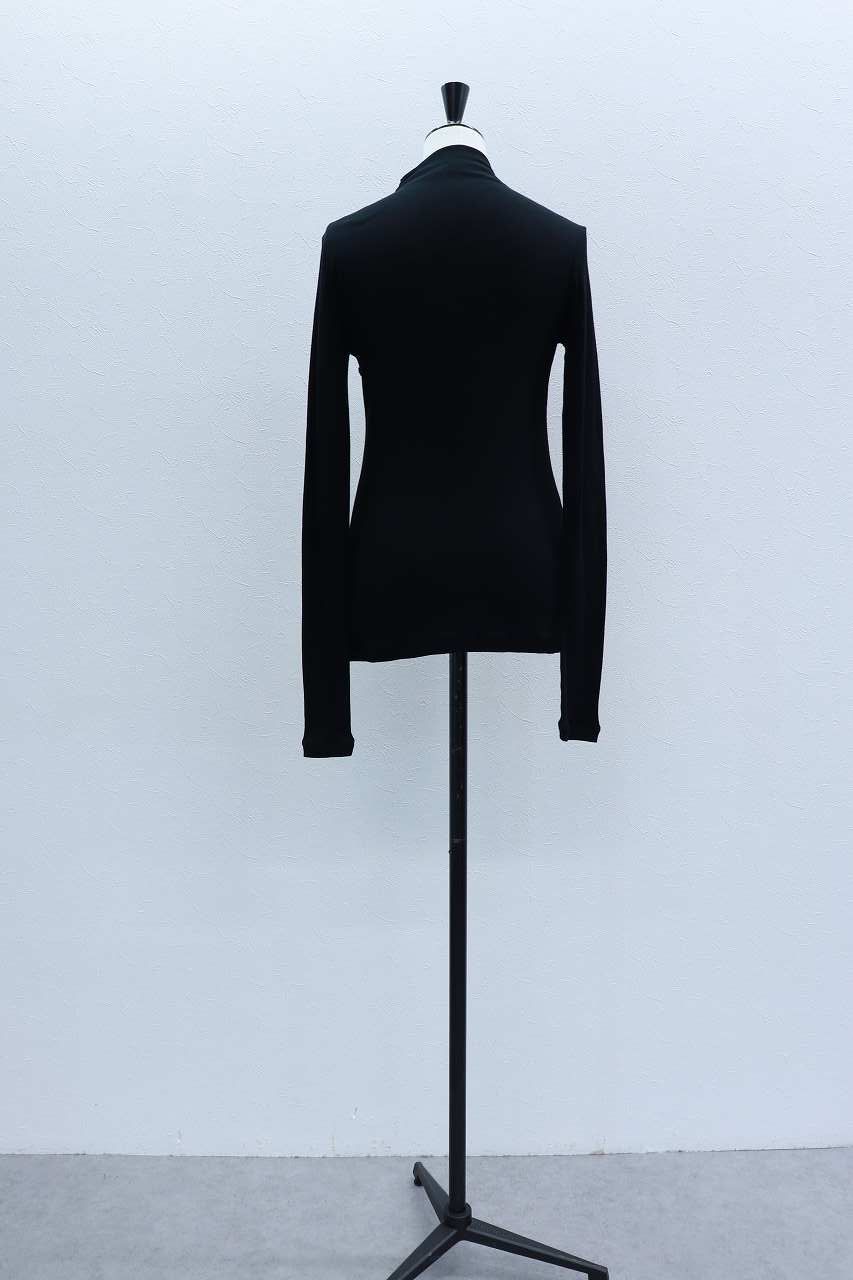 スラッシュリブロンT (ブラック) Slash Ribbed Long-Sleeve T-Shirt (Black) / 26AW