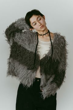 shaggy cardigan / シャギーカーディガン (グレー) / 25AW