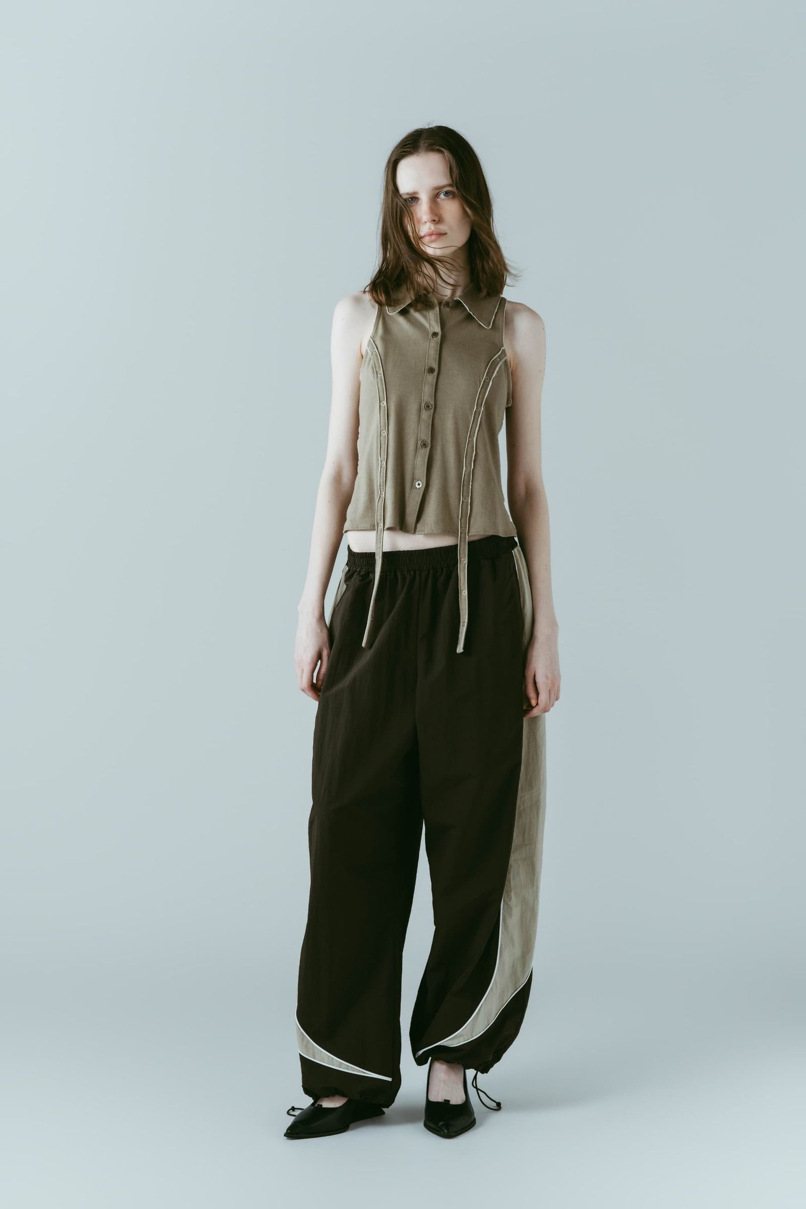 ナイロンイージーパンツ (ブラウン) nylon easy pants(unisex) (Brown) /  26SS