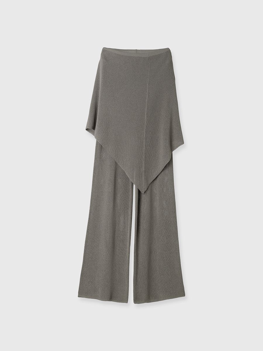 【25SS】ACETATE KNIT PANTS / アセテート ニットパンツ (グレーベージュ)