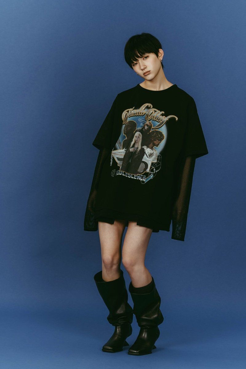 AI future layered t-shirt(unisex) (Black) / レイヤードTシャツ (ブラック) / 26SS