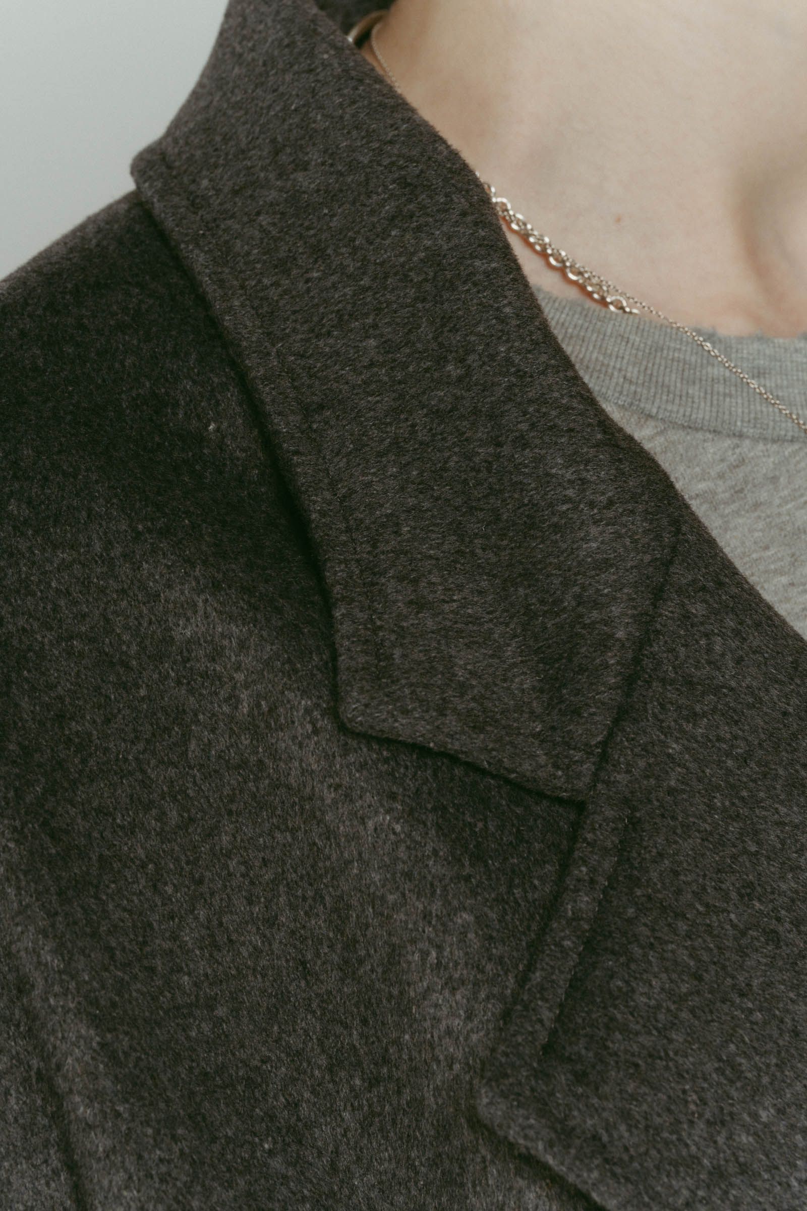 muffler overlay jacket(unisex) / マフラー オーバージャケット (グレー) / 25AW