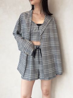 CHECK SHIRTS LIKE JACKET (GRAY) / チェックシャツライクジャケット グレー