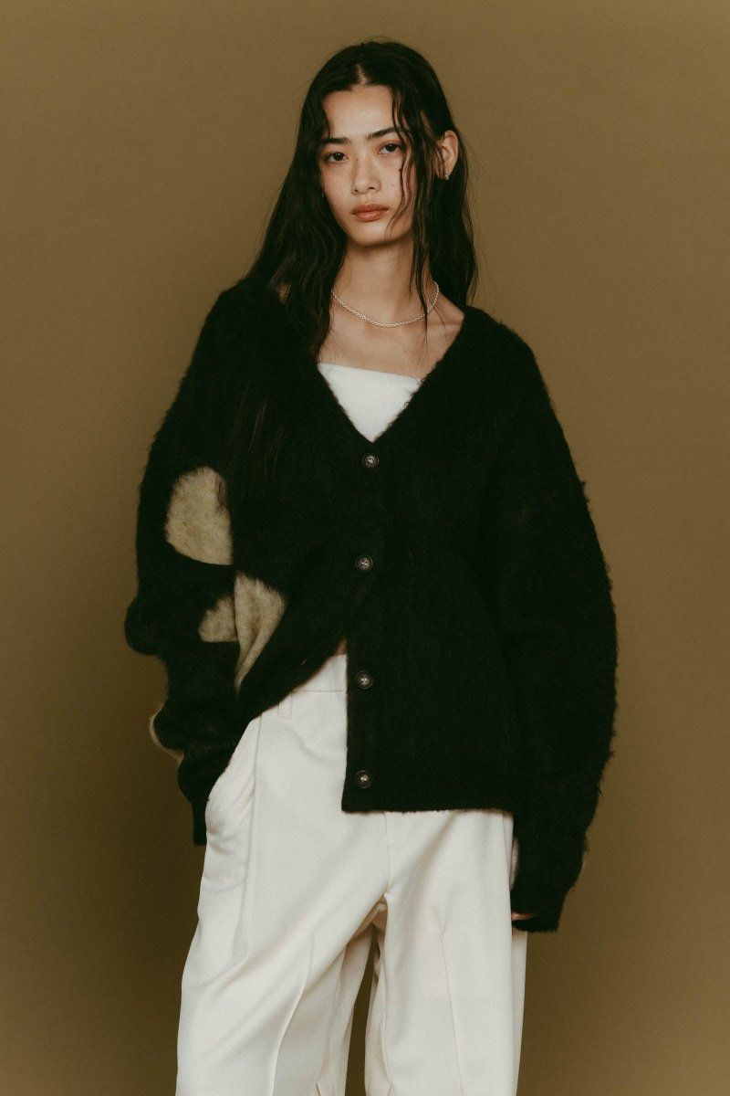 Vnack cardigan(unisex) / Vネックカーディガン (ブラック) / 25AW