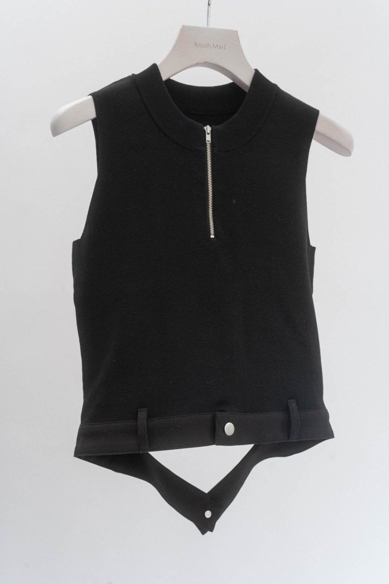 lace up bare tunic/black | KNUTH MARF