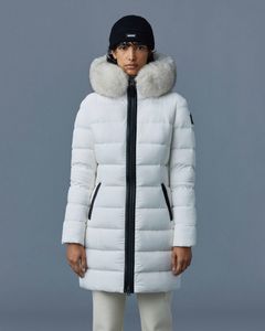 【2025AW】CALLA-BX / ファー付きストレッチダウンコート (オフホワイト)