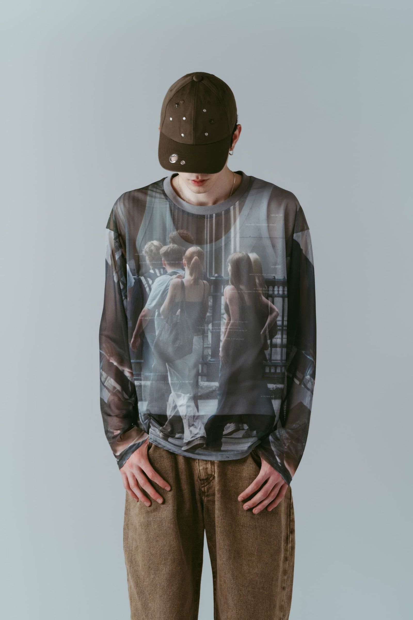 シアープリント ロングスリーブTシャツ (ガールズ) school sheer long-sleeve tee(unisex) (Girls) /  26SS