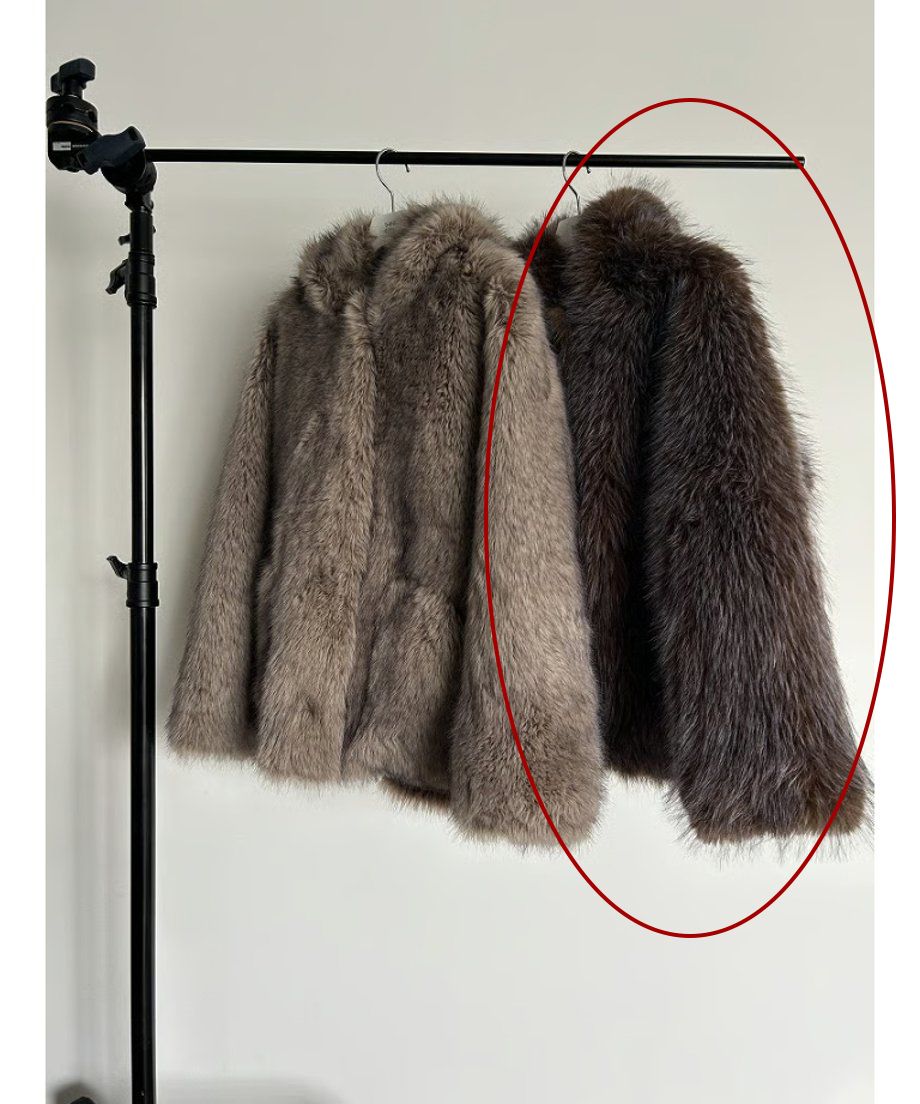 【25AW】Fox Like Fur Foodie Coat (ブラウン) / フォックスライクファー フーディコート / エコファー / フェイクファー