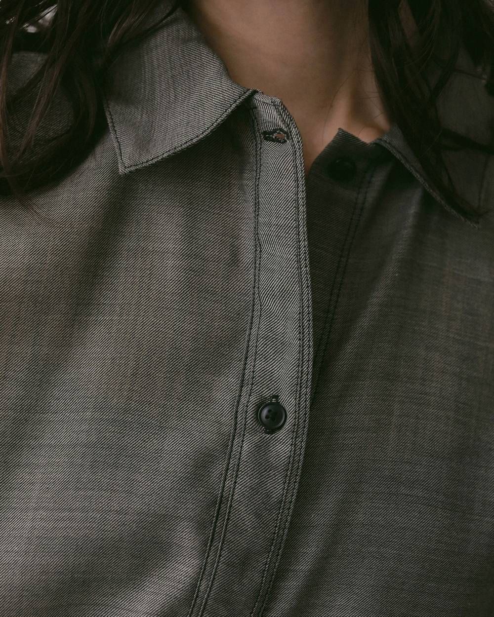 ウールシャンブレー ノースリーブシャツ (グレージュ) Woolchambray Sleeveless Shirts (Graige) / 27SS