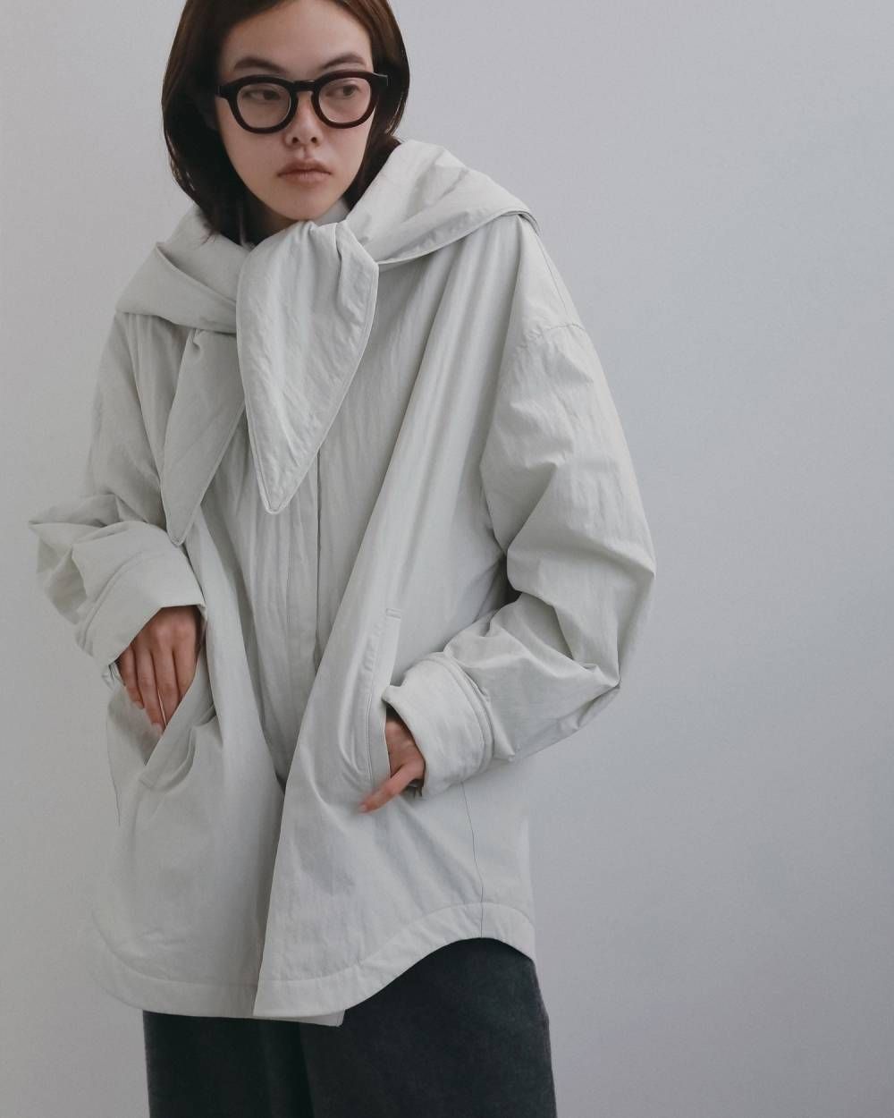 パッデッド フーディ (アイボリー) Padded Hoodie Shirts (Ivory) / 26AW 【6月29日まで期間限定予約】
