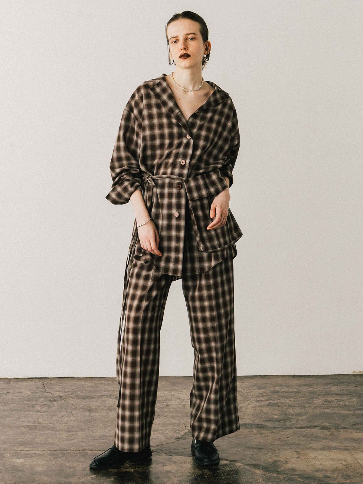 CREDONA - 【25AW】SHEER CHECK SHIRT JACKET / シアーチェック