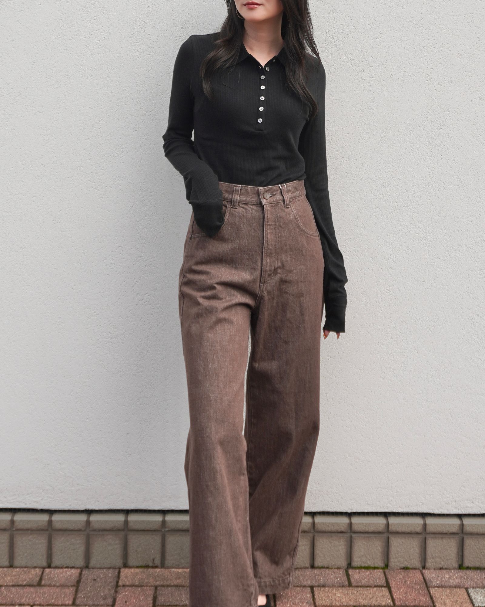 【25AW】ROLAND POLO / ローランポロシャツ (ブラック)
