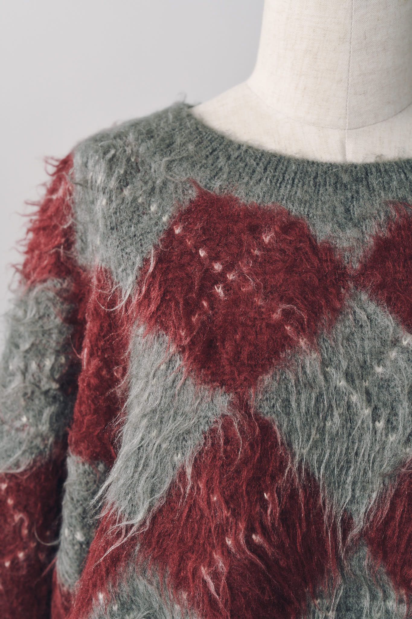アーガイルニット (レッド) argyle knit(unisex) (Red) / 26AW