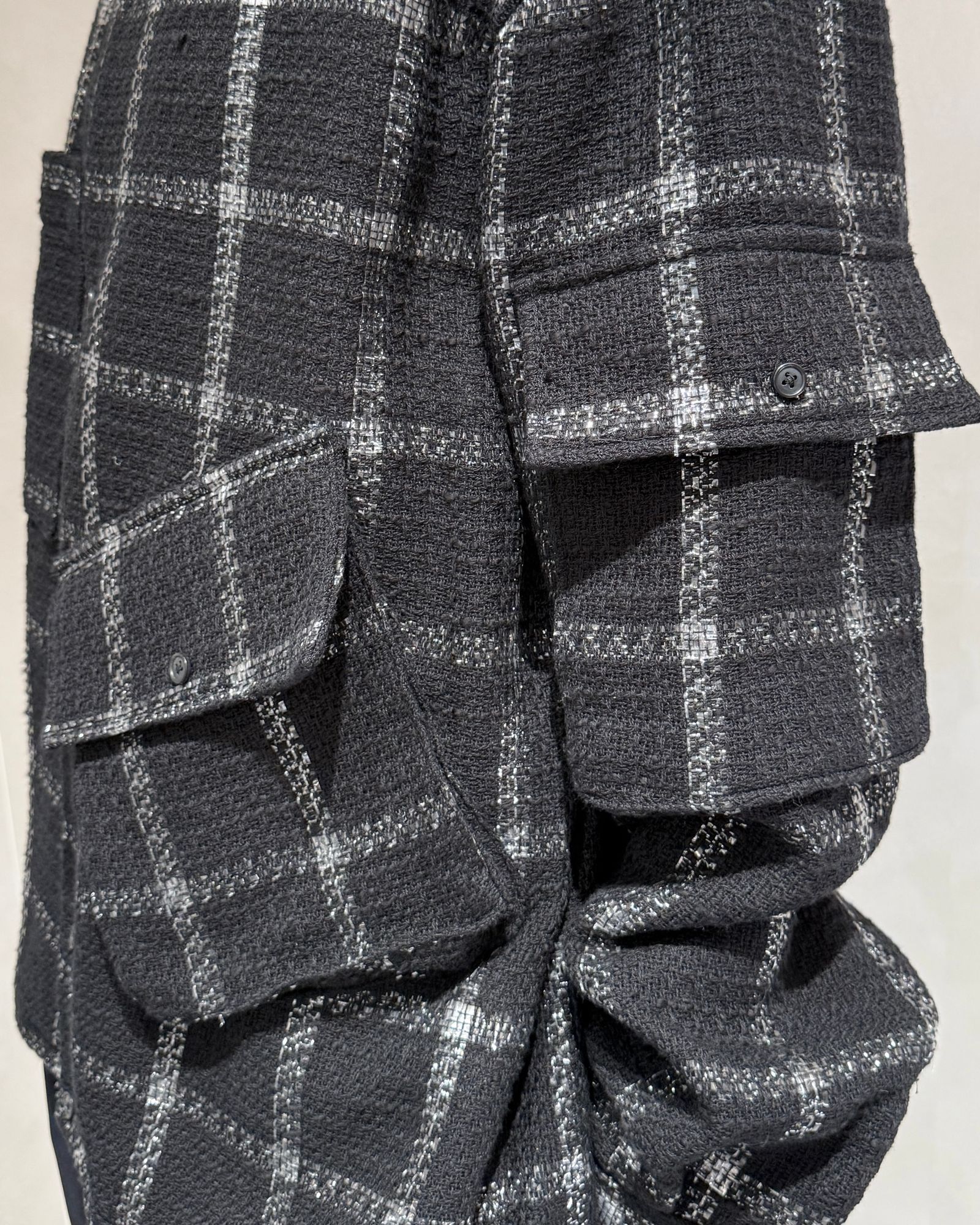 Sheer Tweed Beta Shirt / シアーツイード ベータシャツ (ブラック)